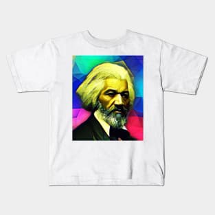 Frederick Douglass Colourful Portrait | Frederick Douglass Artwork 5 Kids T-Shirt